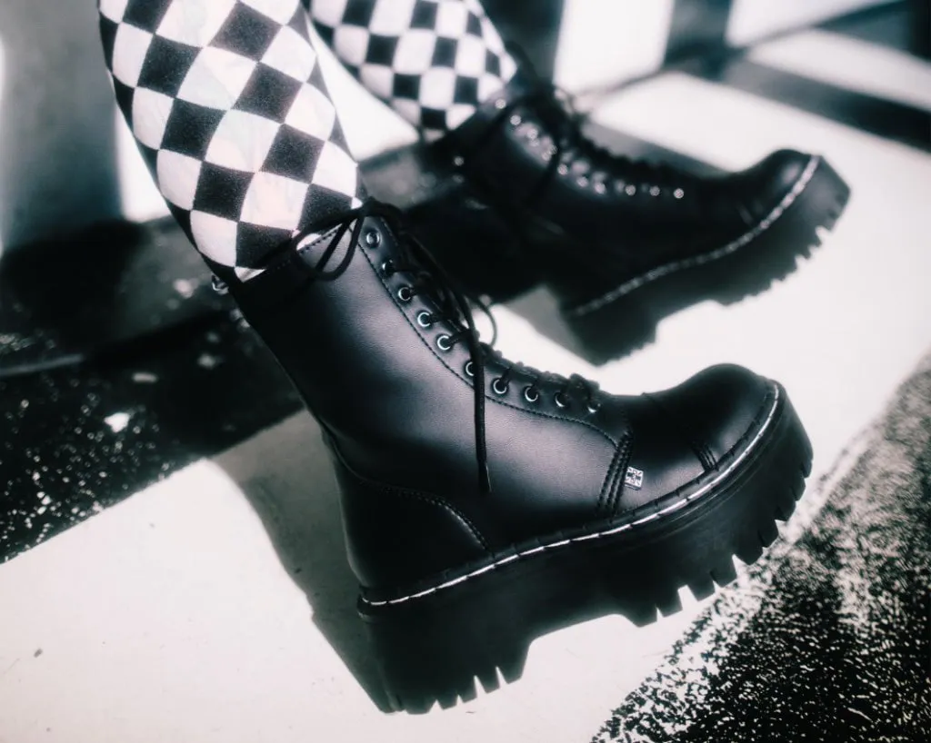 Black TUKskin? 10-Eye Double Decker Boot