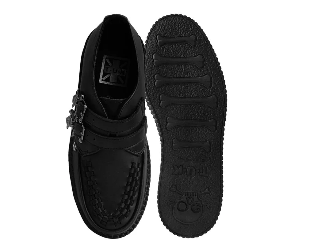 Black TUKskin? 2-Buckle Skull Creeper