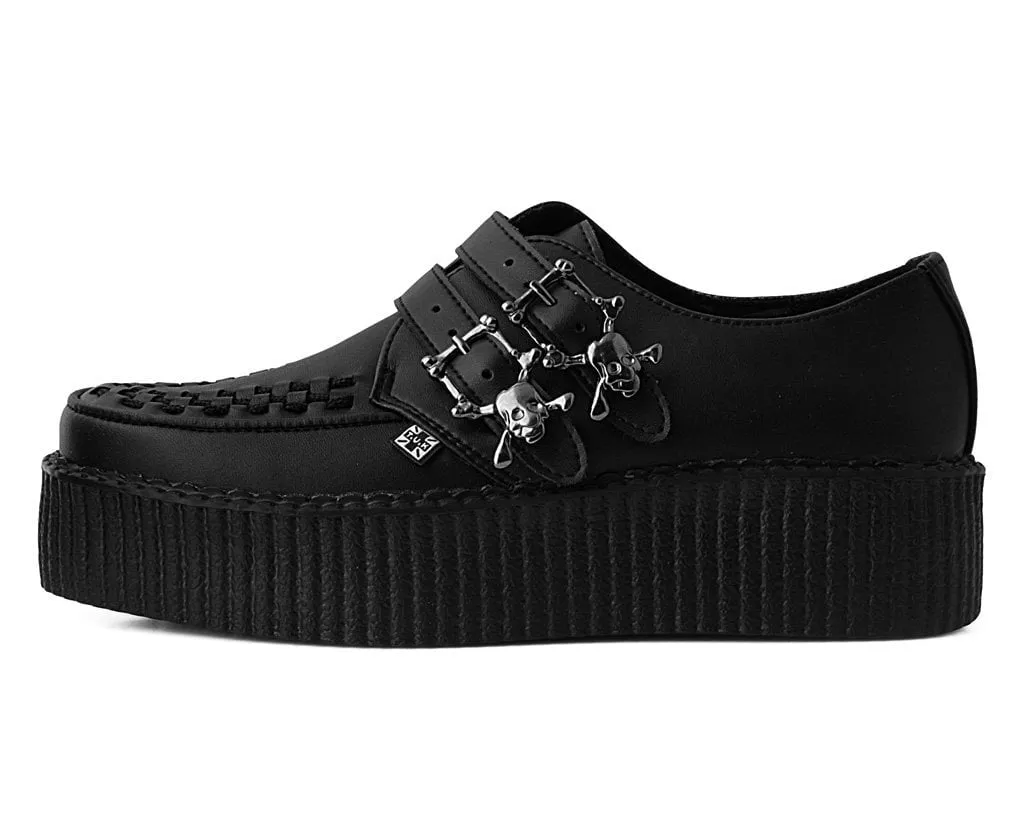 Black TUKskin? 2-Buckle Skull Creeper
