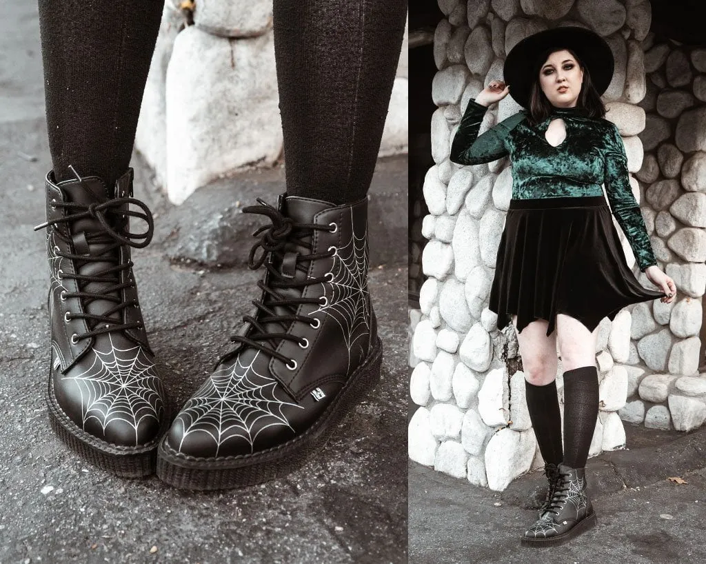 Black  TUKskin? 7-Eye Spiderweb Glow Boot