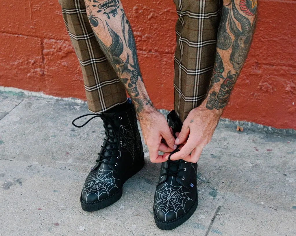 Black  TUKskin? 7-Eye Spiderweb Glow Boot