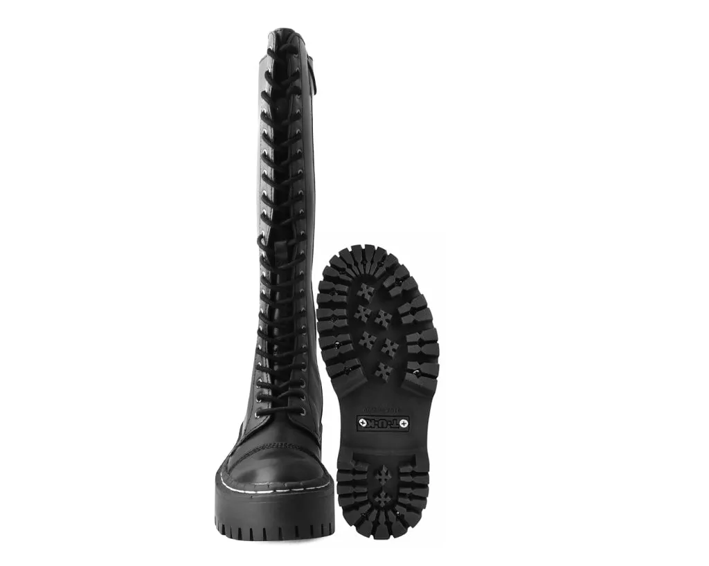 Black TUKskin? Knee-high Double Decker Boot