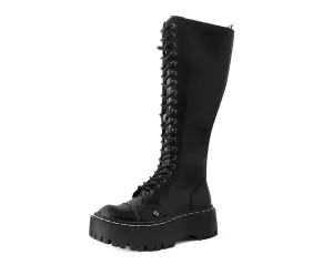 Black TUKskin? Knee-high Double Decker Boot