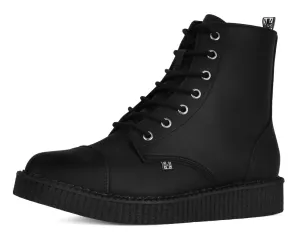 Black TUKskin? Pointed Lace Up Boot