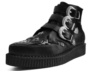 Black TUKskin? Western Buckle Pointed Boot