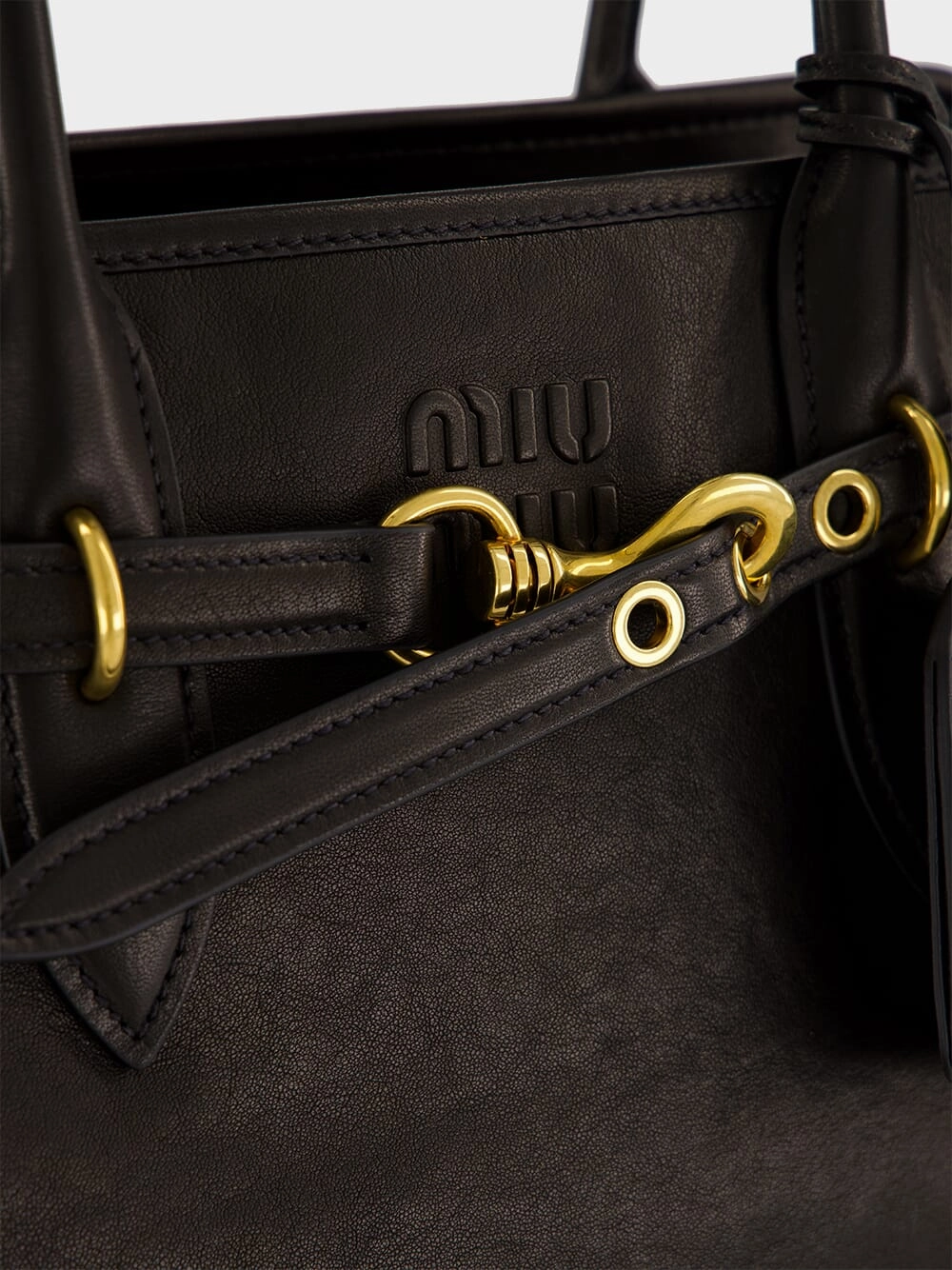 Black Aventure Large Nappa Leather Bag
