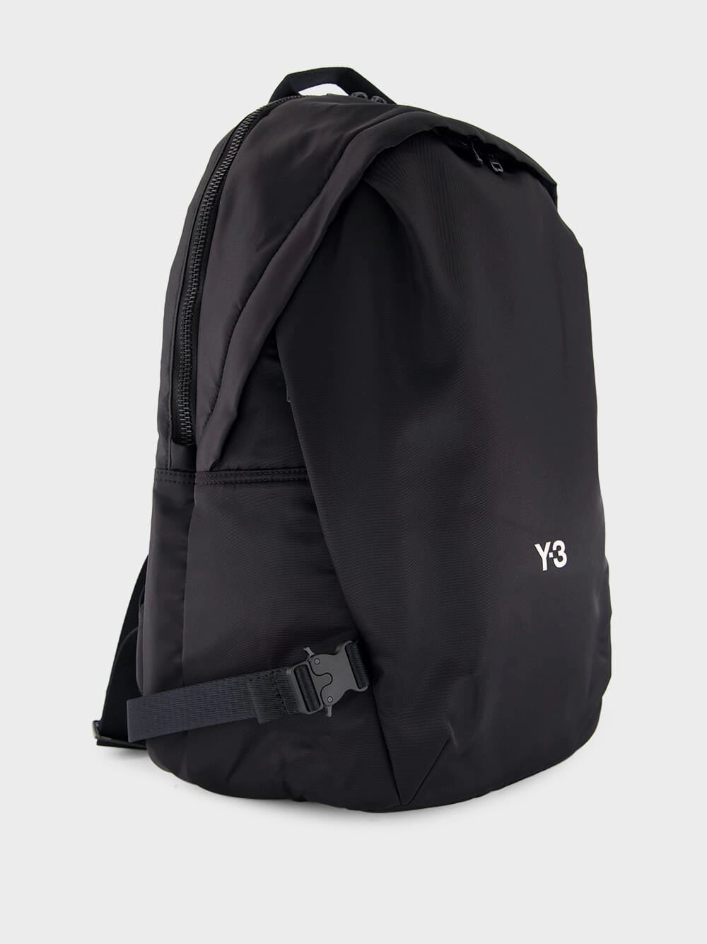 Black Backpack with Utility Straps