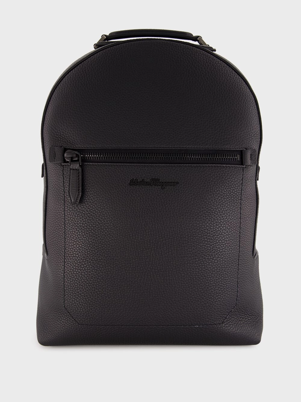 Black Calfskin Leather Backpack