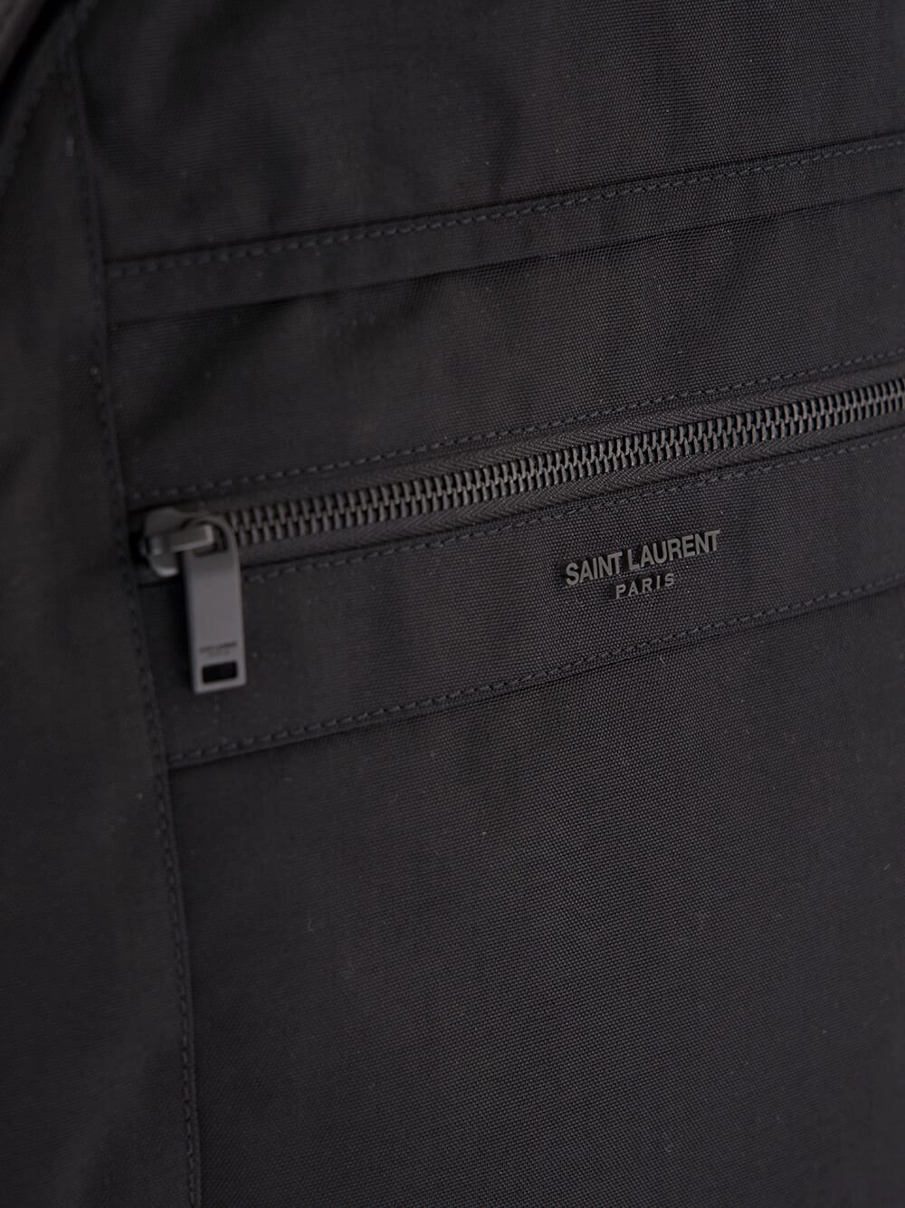 Black City Nylon and Leather Backpack