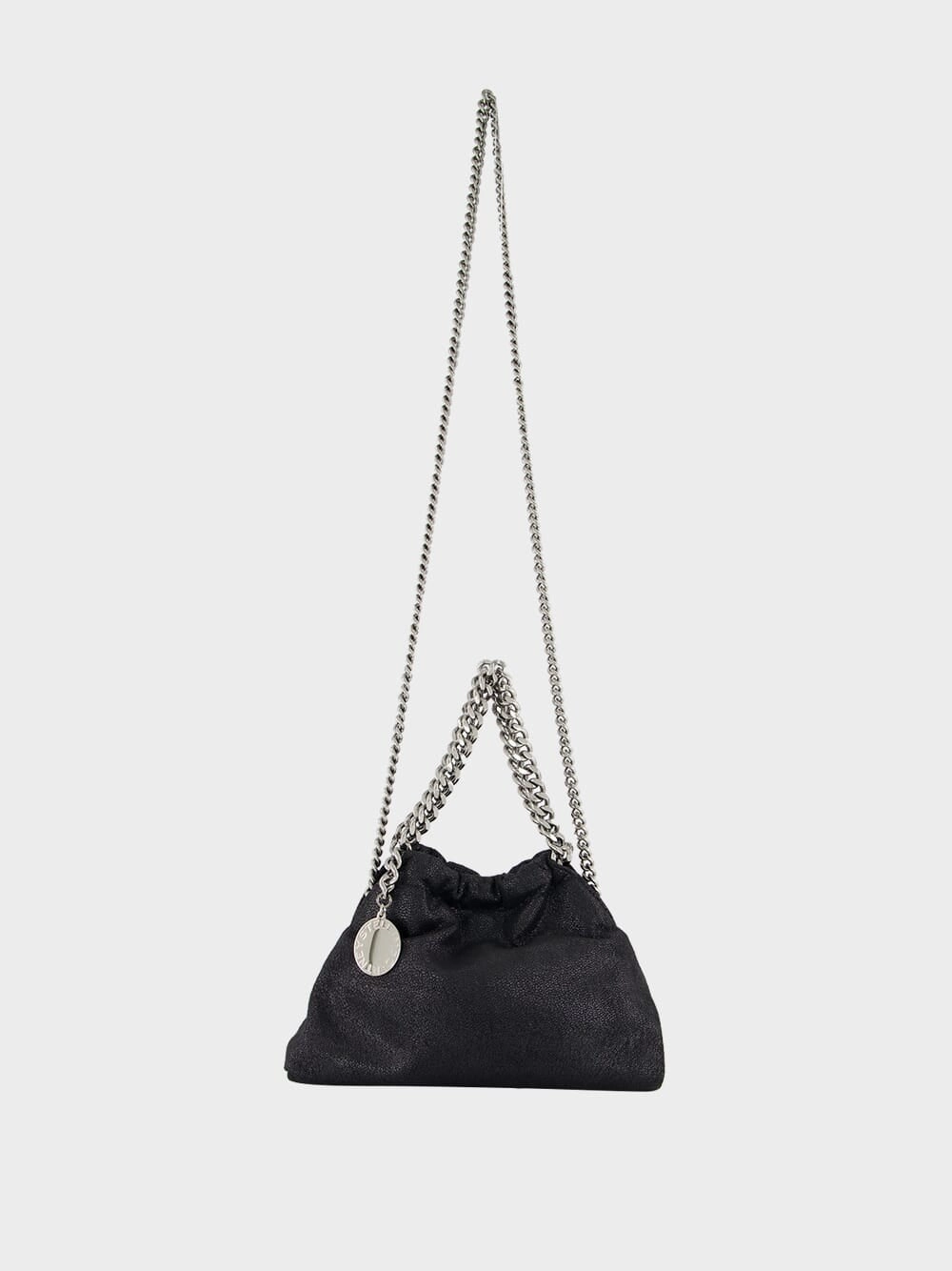 Black Falabella Drawstring Crossbody Bag