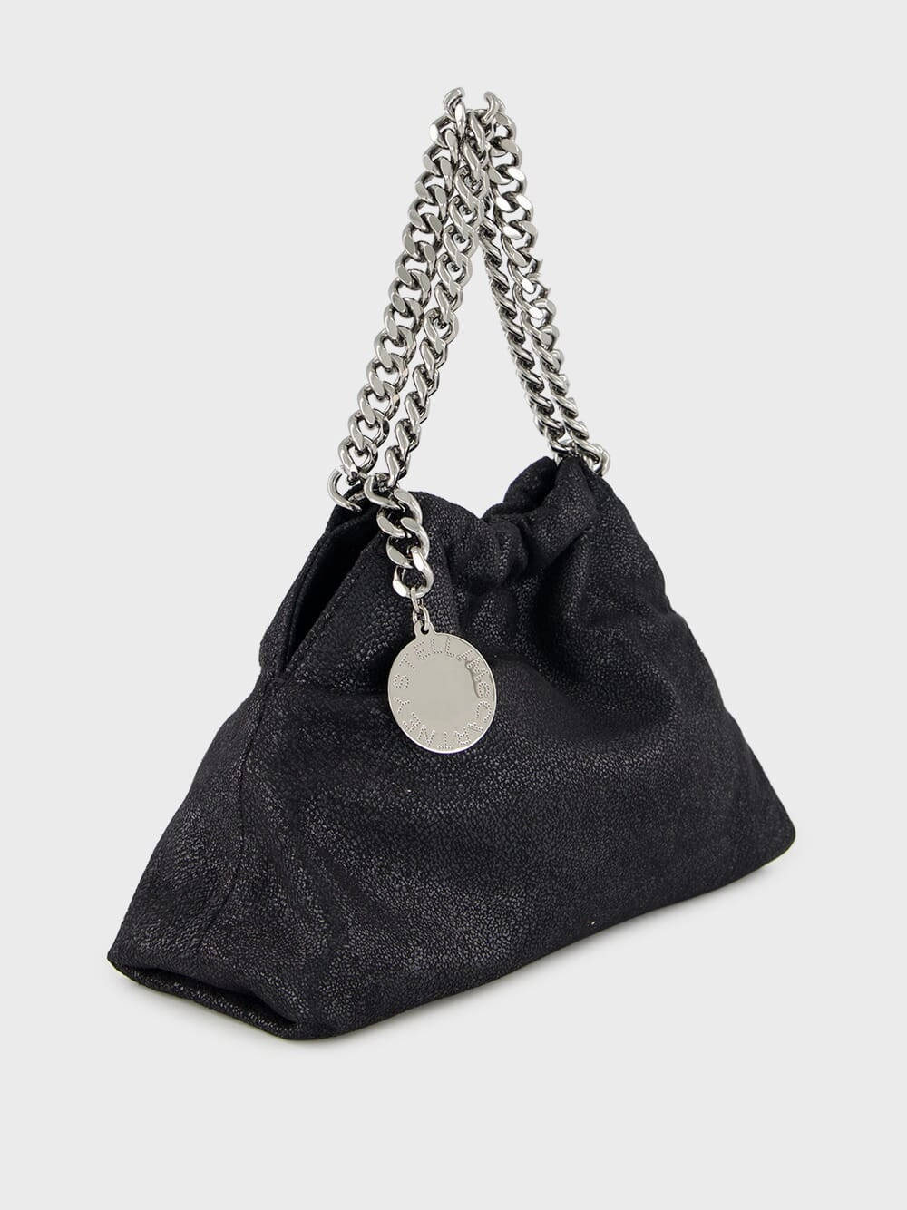 Black Falabella Drawstring Crossbody Bag