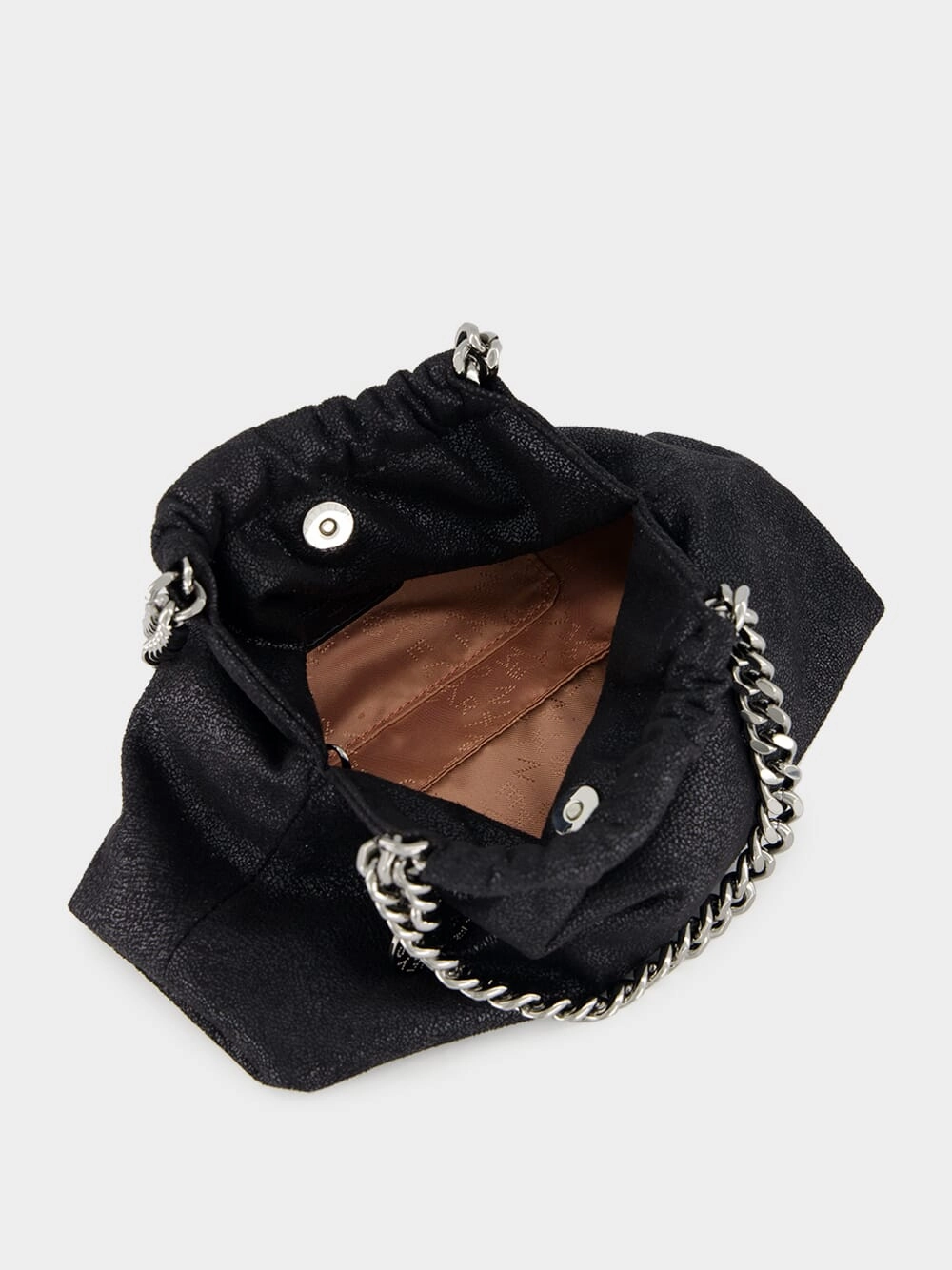 Black Falabella Drawstring Crossbody Bag