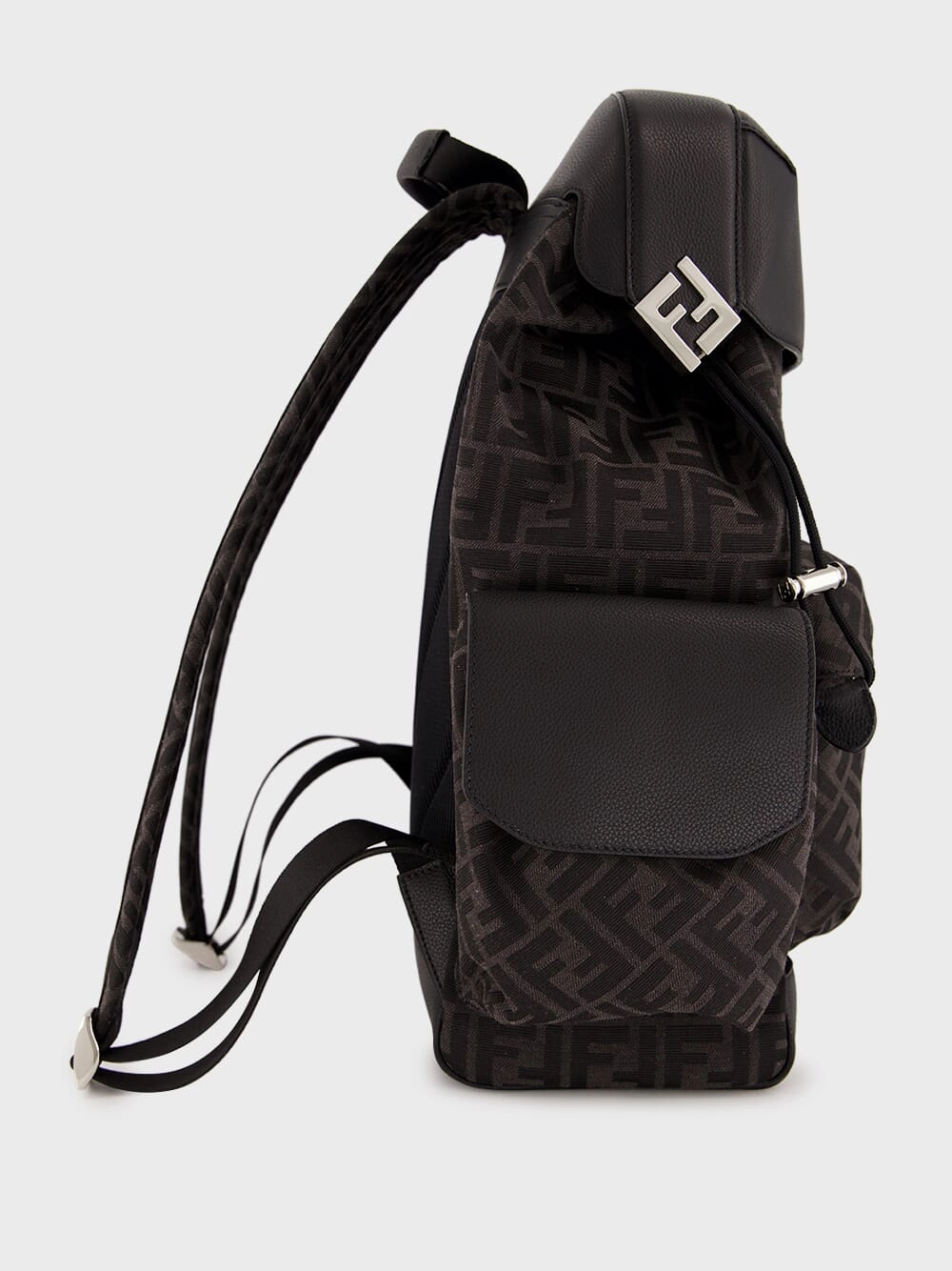 Black FF Jacquard Fendi Drive Backpack