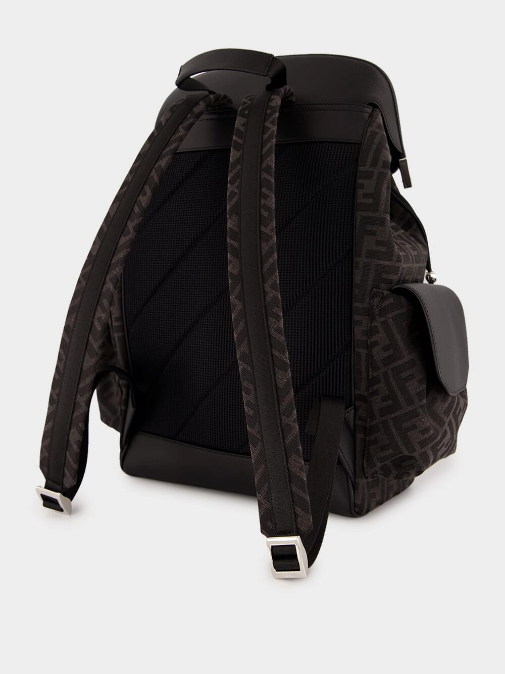 Black FF Jacquard Fendi Drive Backpack