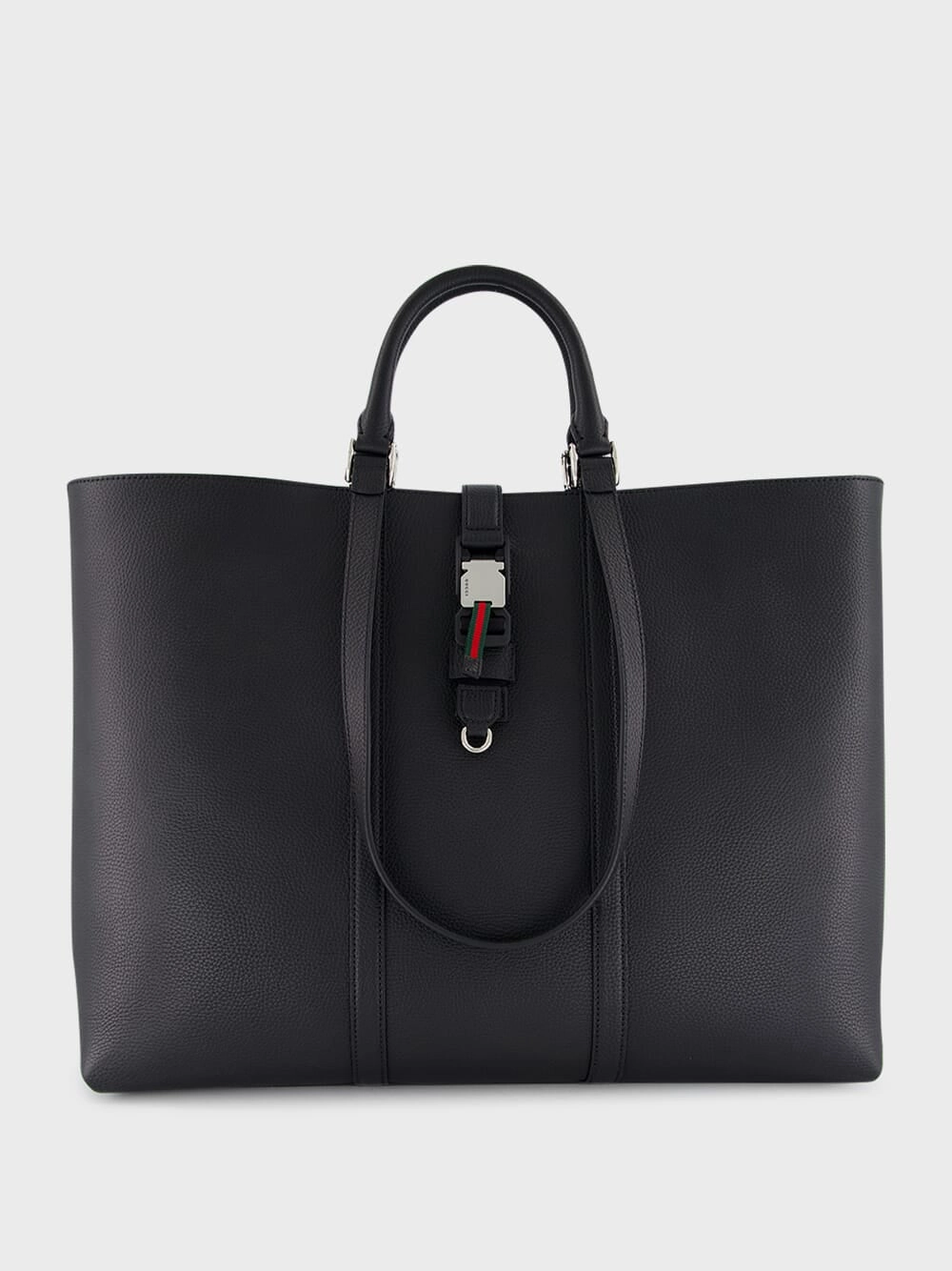 Black Large Tote Bag with Web