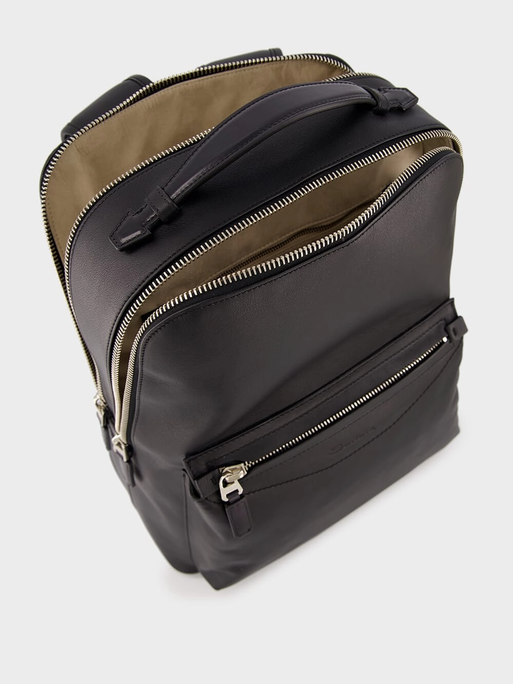 Black Leather Backpack