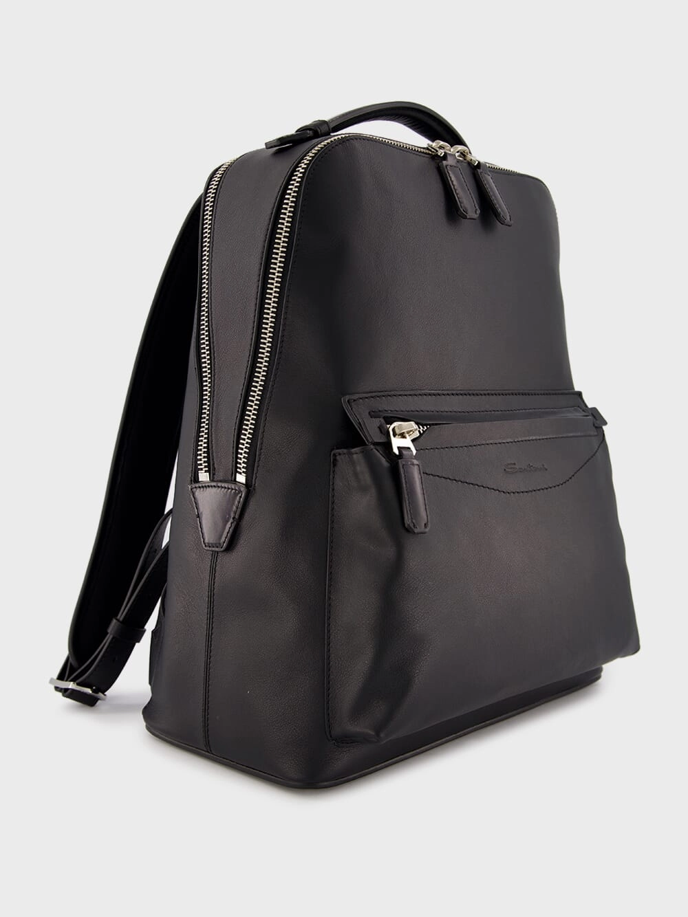 Black Leather Backpack