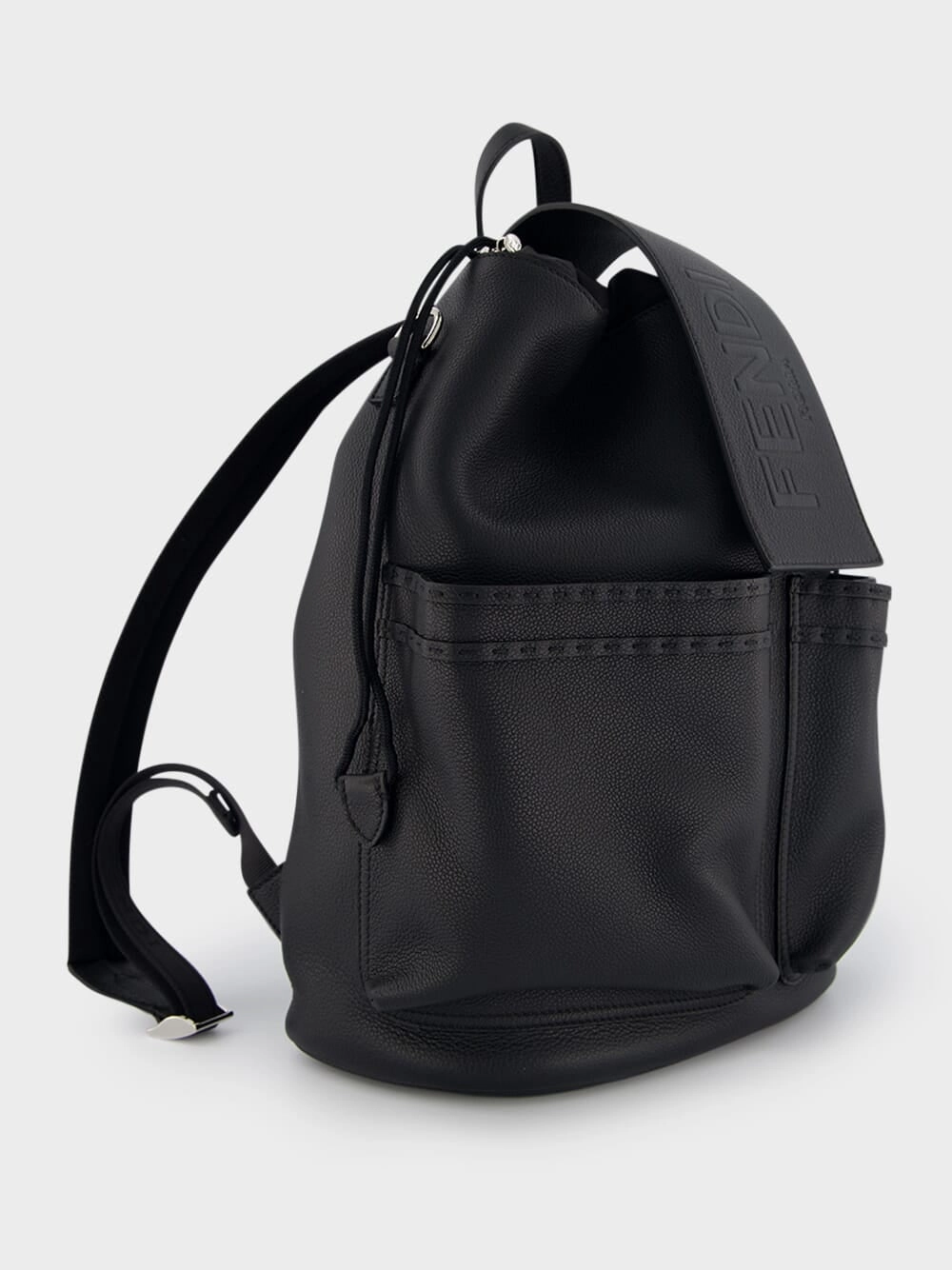 Black Leather Backpack