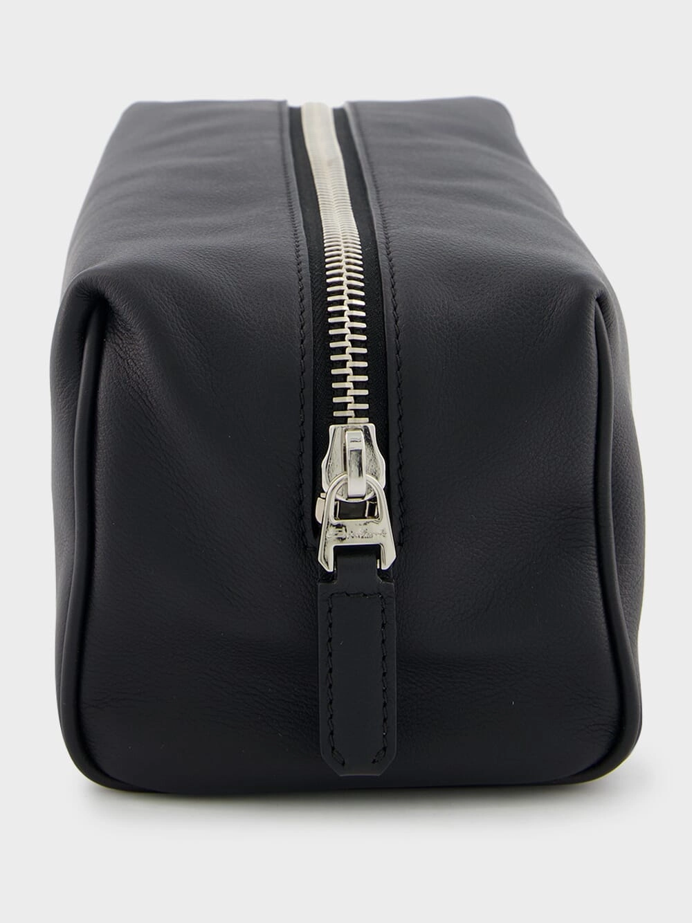 Black Leather Wash Bag
