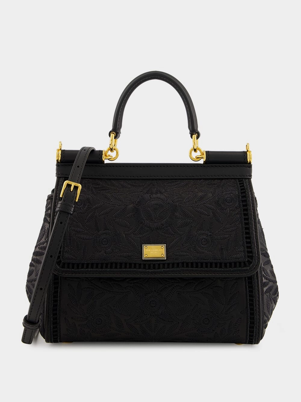 Black Medium Sicily Nappa Handbag