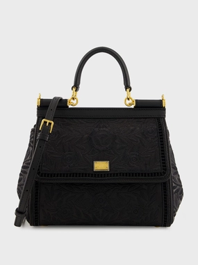Black Medium Sicily Nappa Handbag