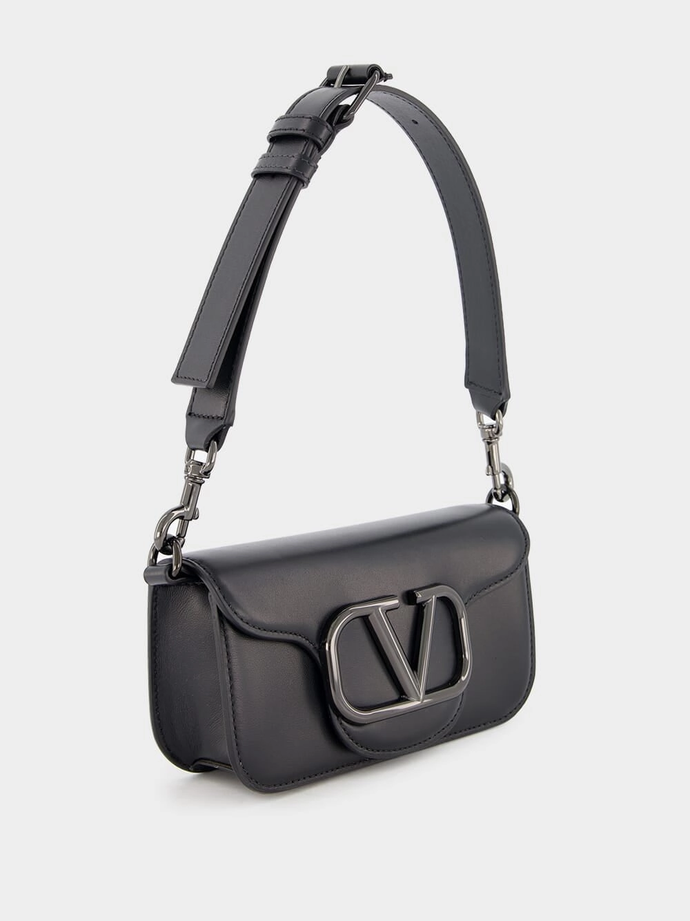 Black Mini Loc?? Crossbody Calfskin Bag