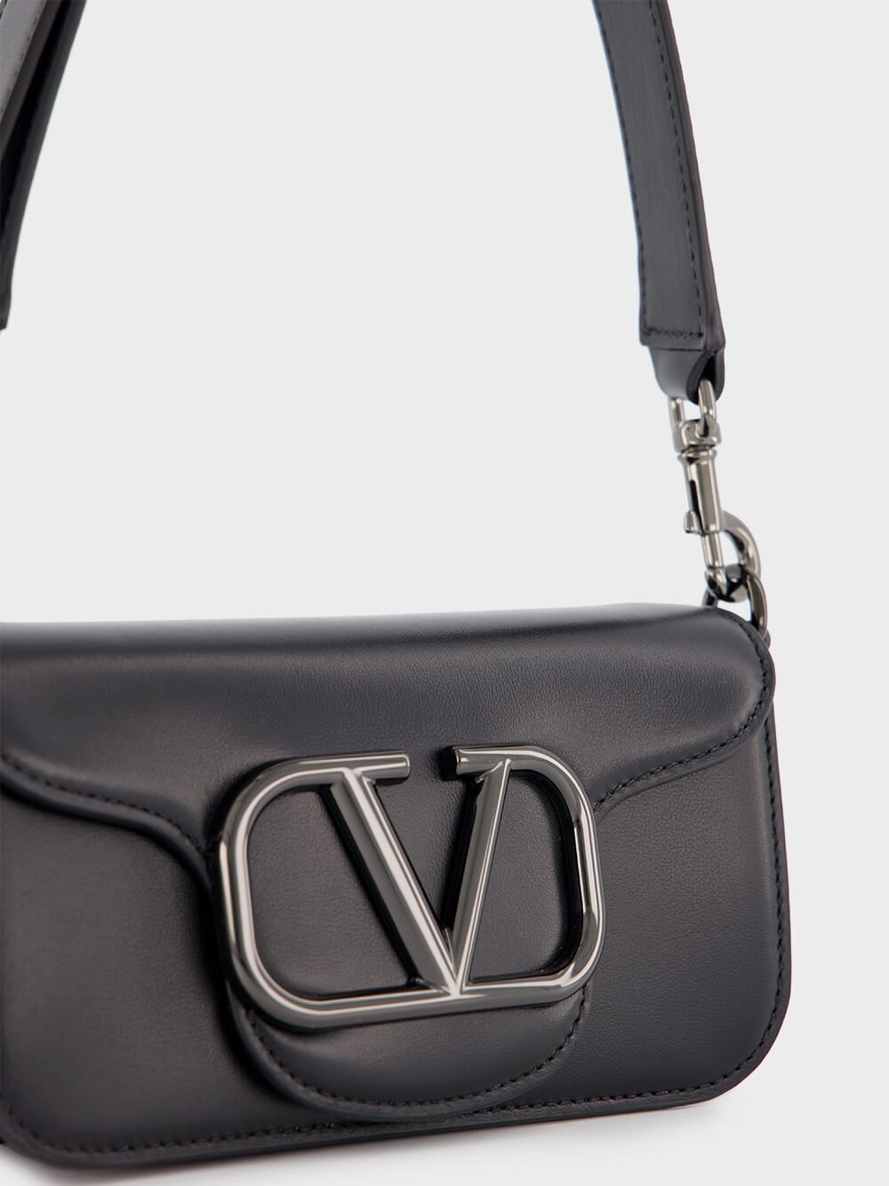 Black Mini Loc?? Crossbody Calfskin Bag