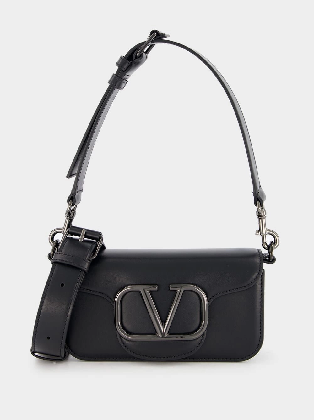 Black Mini Loc?? Crossbody Calfskin Bag