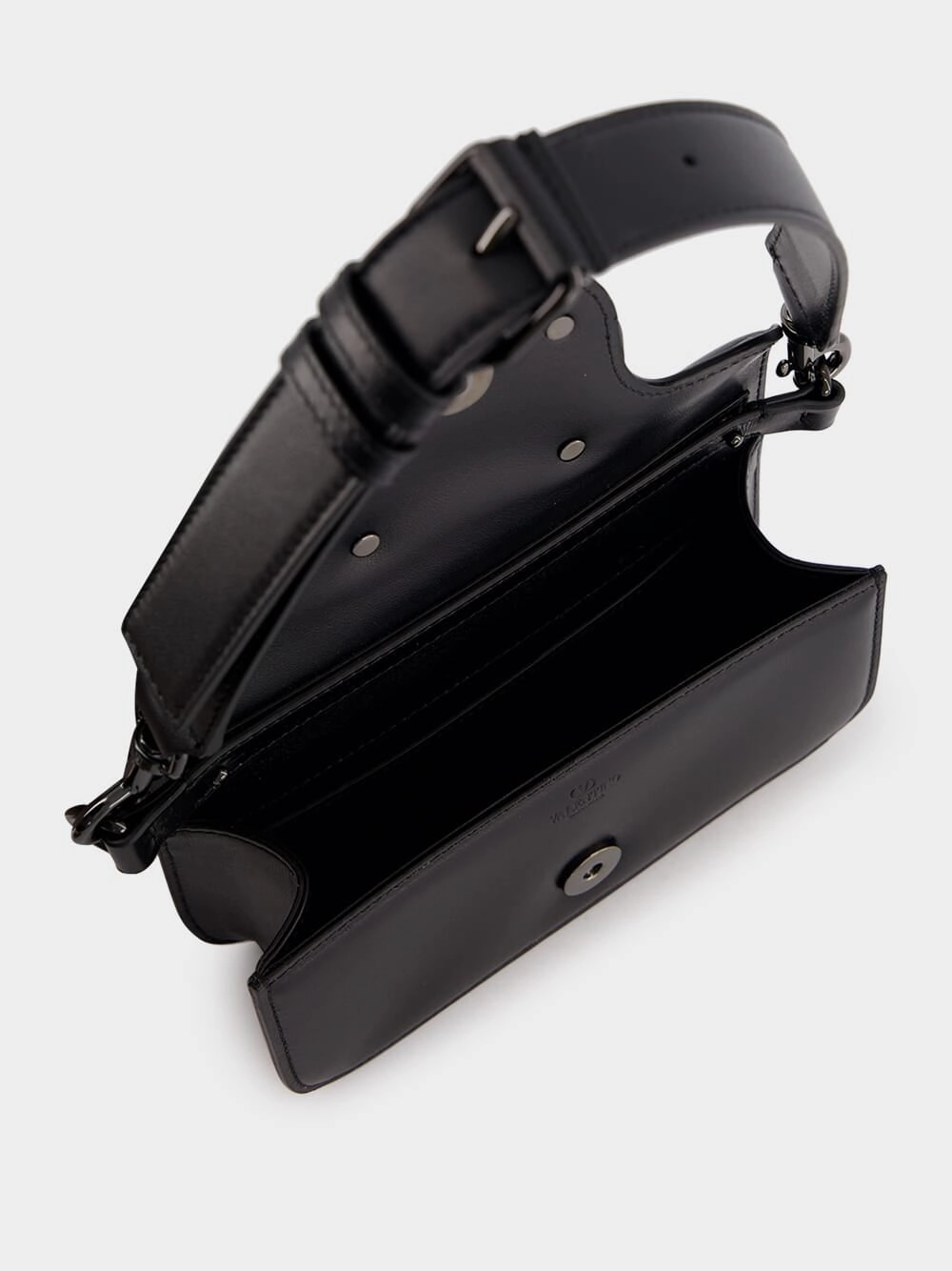 Black Mini Loc?? Crossbody Calfskin Bag