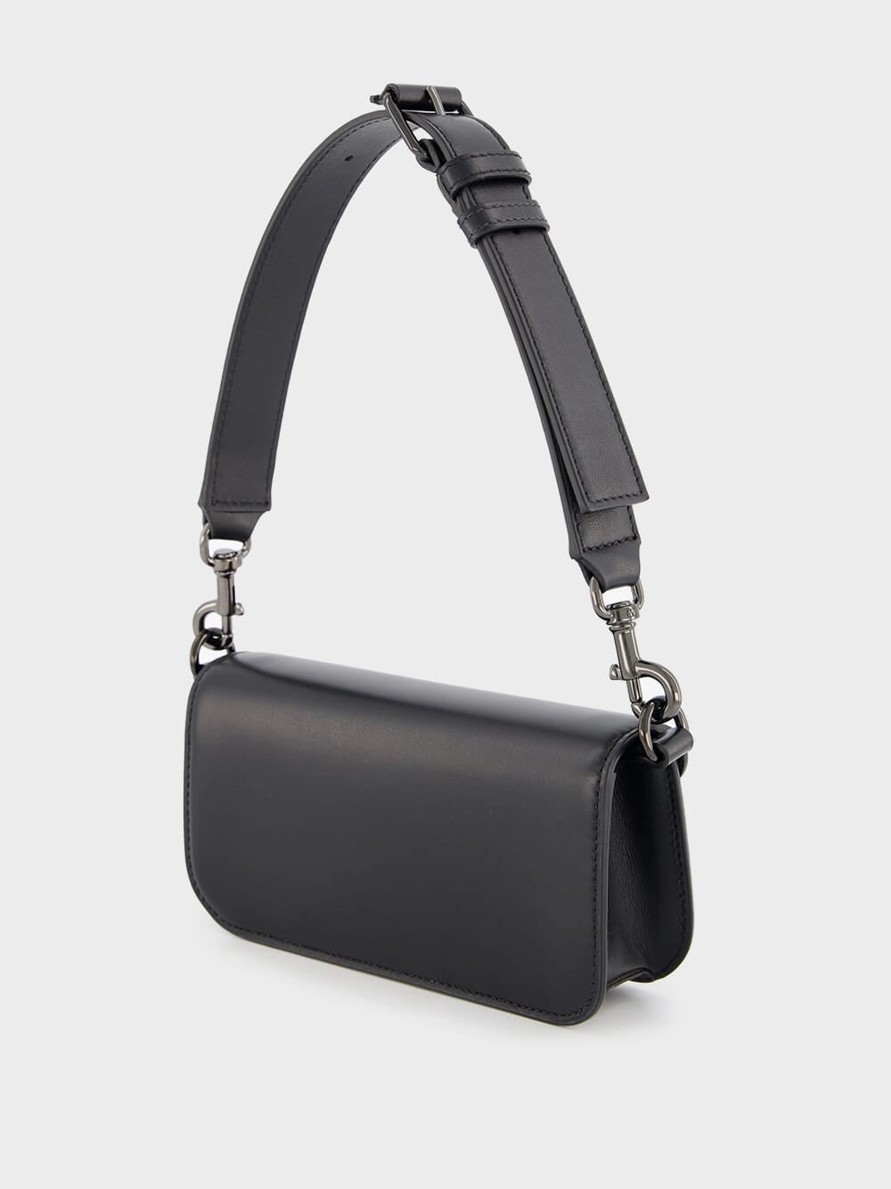 Black Mini Loc?? Crossbody Calfskin Bag