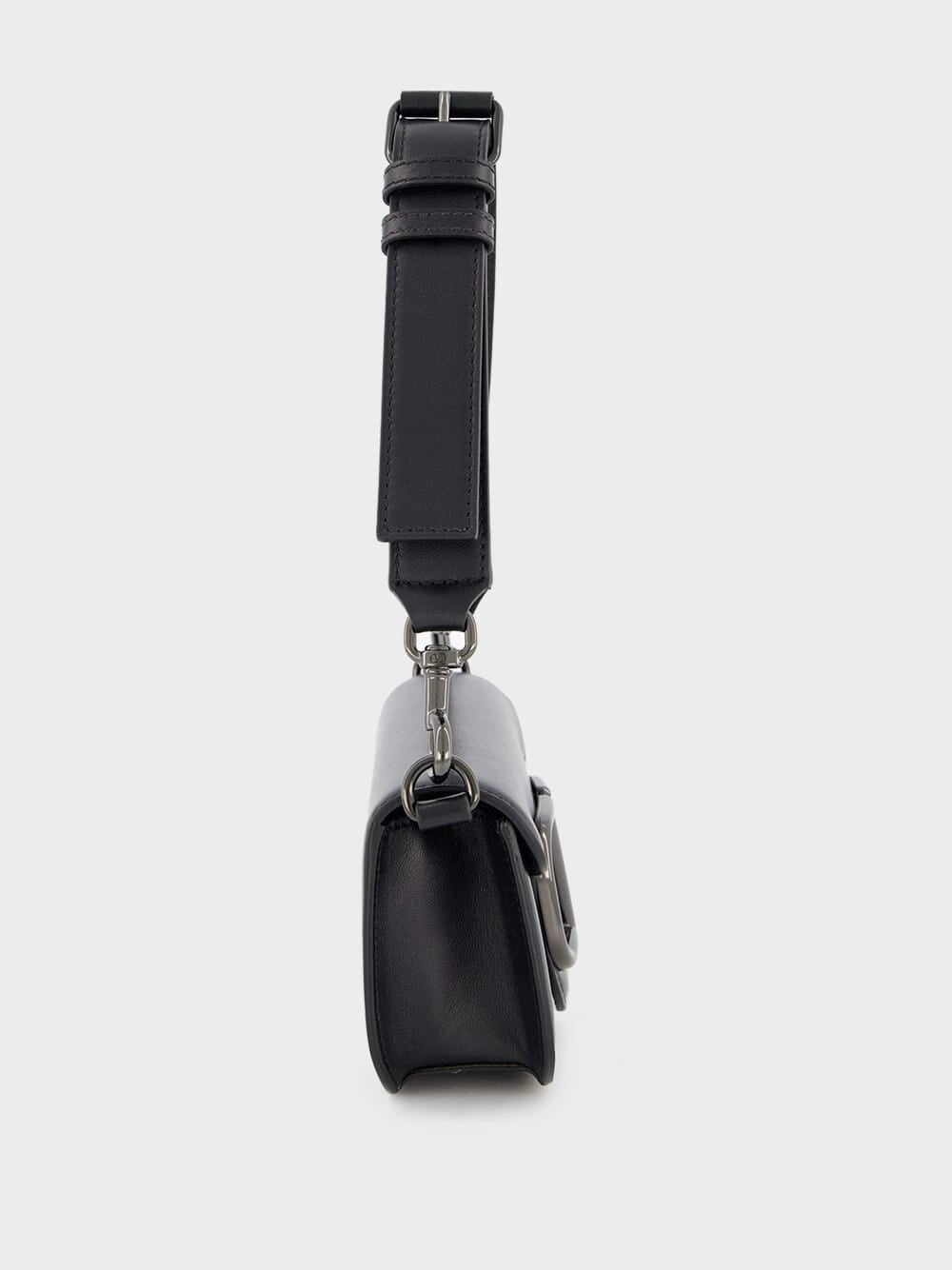 Black Mini Loc?? Crossbody Calfskin Bag