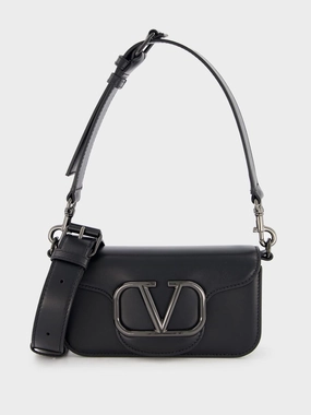 Black Mini Loc?? Crossbody Calfskin Bag