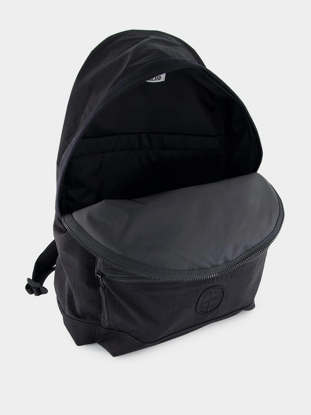 Black Nylon Metal Backpack