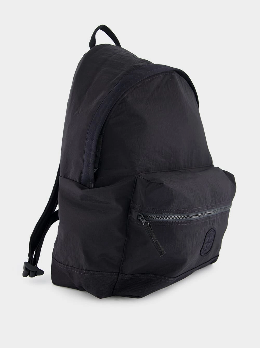Black Nylon Metal Backpack