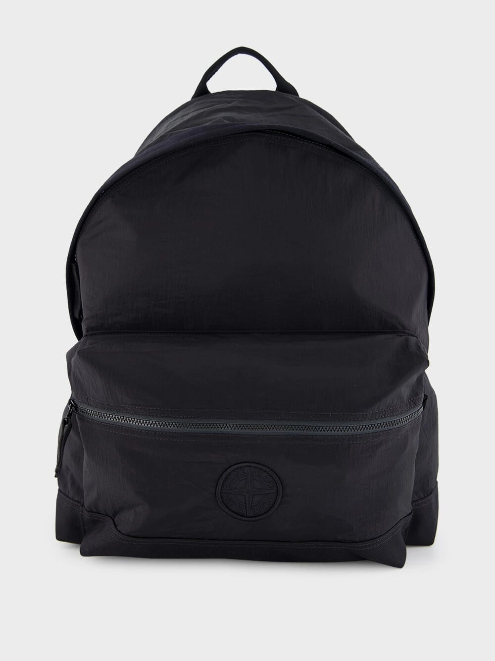 Black Nylon Metal Backpack
