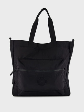 Black Nylon Tote Bag