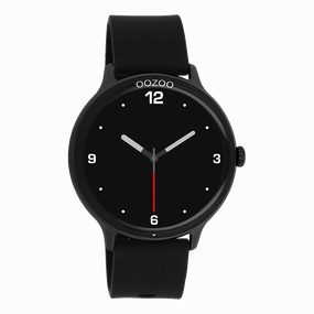 Black OOZOO smartwatch with black rubber strap - Q00134