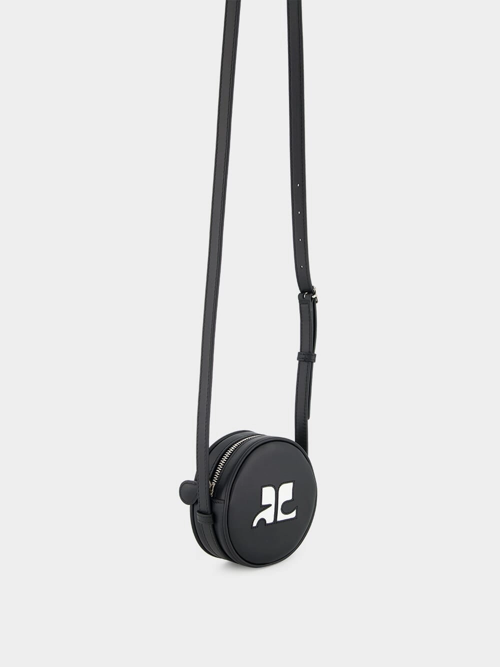 Black ReEdition Leather Mini Circle Bag