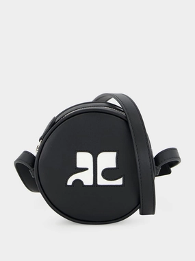 Black ReEdition Leather Mini Circle Bag