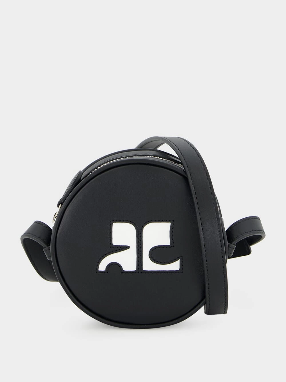 Black ReEdition Leather Mini Circle Bag