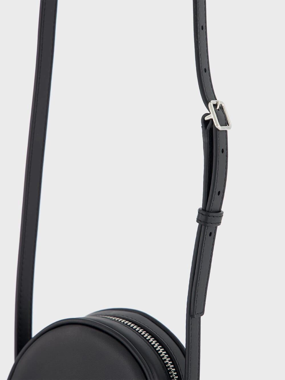 Black ReEdition Leather Mini Circle Bag