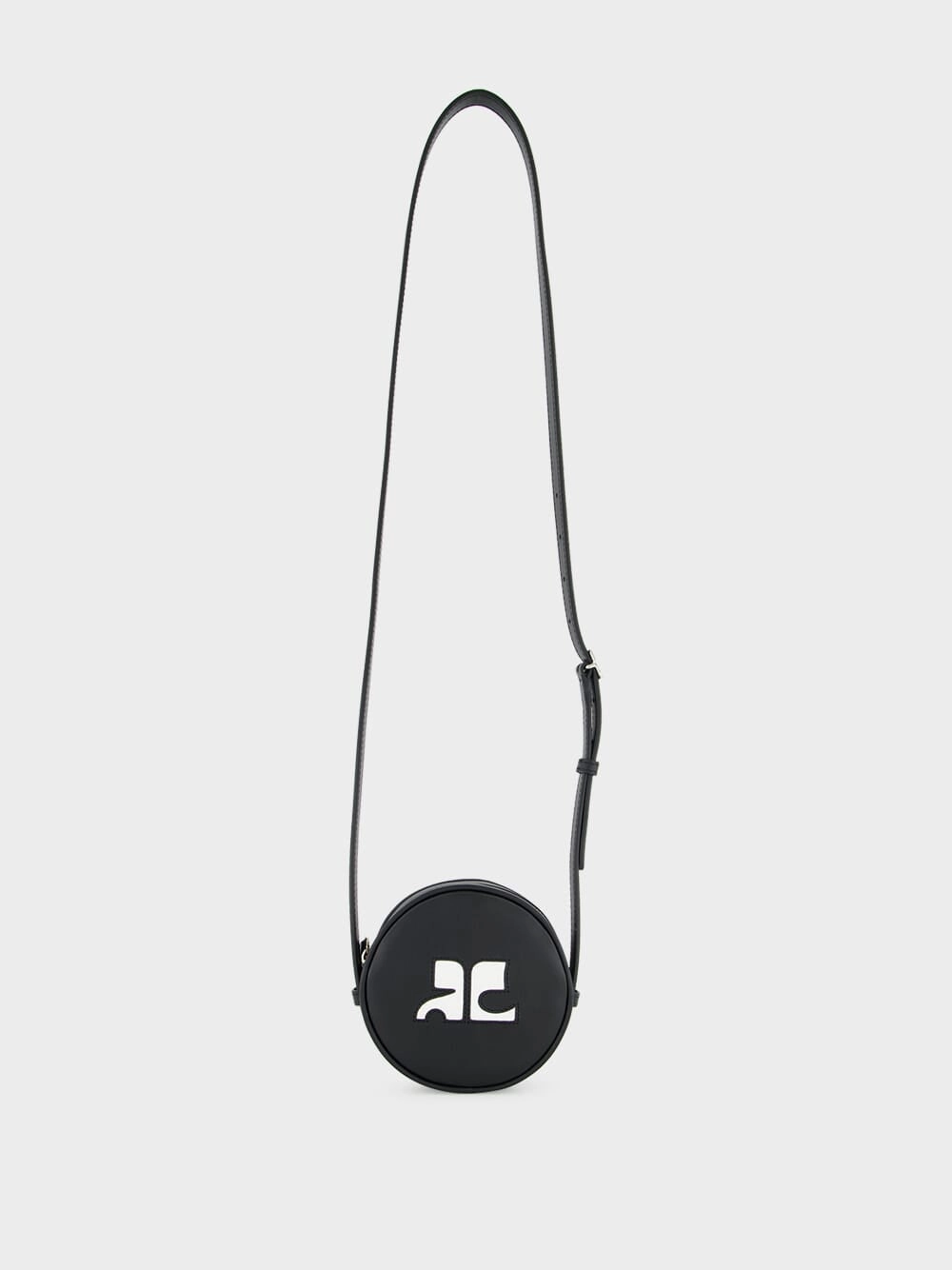 Black ReEdition Leather Mini Circle Bag