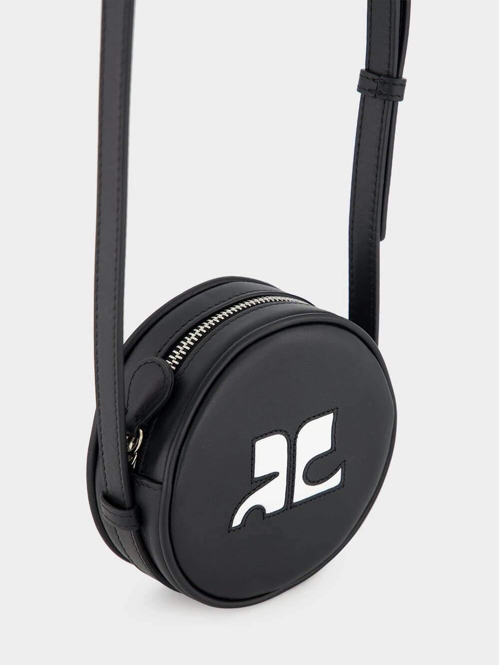 Black ReEdition Leather Mini Circle Bag
