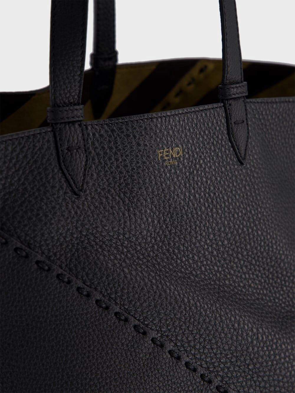 Black Selleria Diagonal Shopper Large