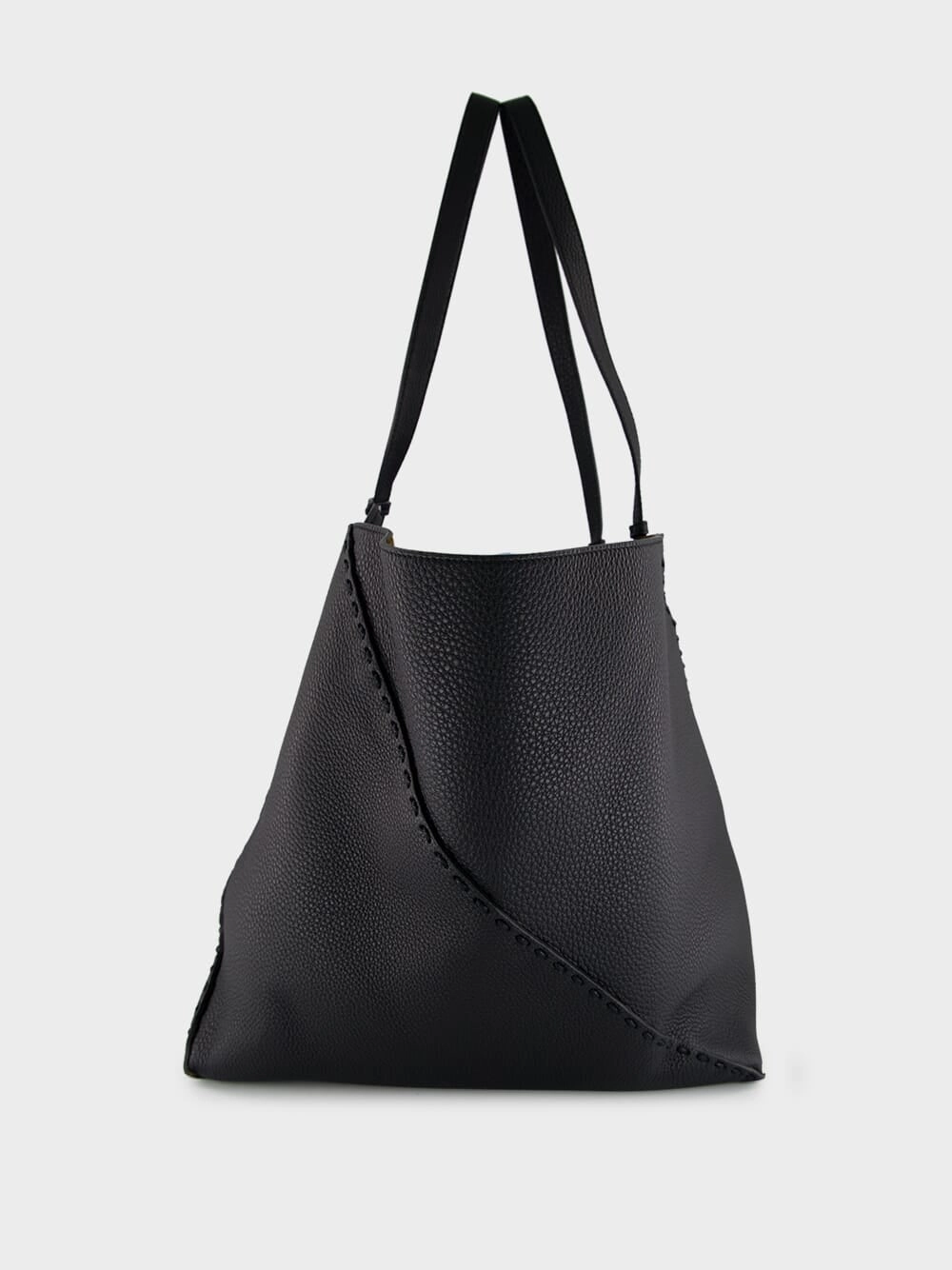 Black Selleria Diagonal Shopper Large