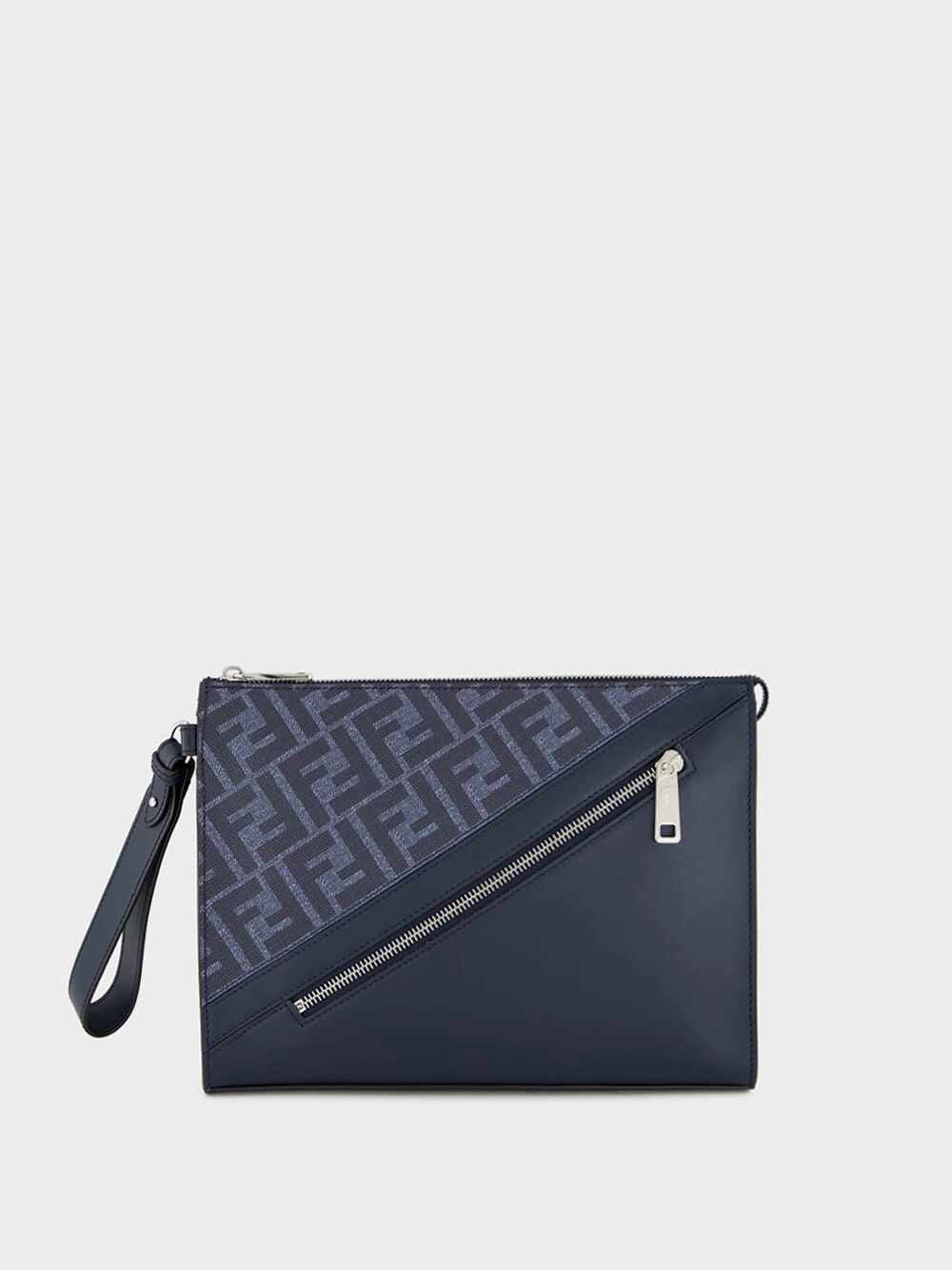 Blue Diagonal Flat Pouch