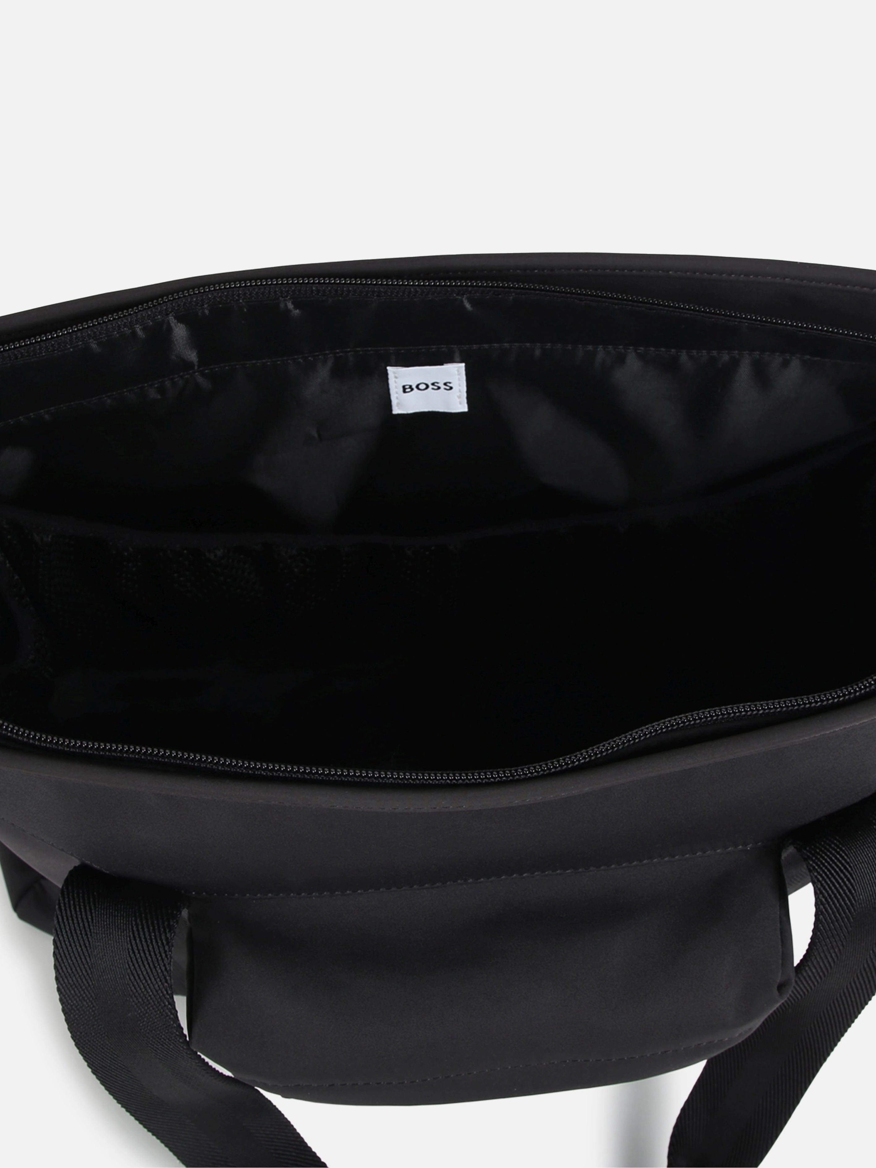 BOSS Baby Logo Badge Changing Bag in Black (42cm)
