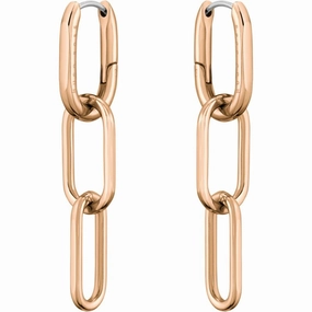 Boss Jewellery Ladies Rose Gold Plated Drop Earrings 1580202