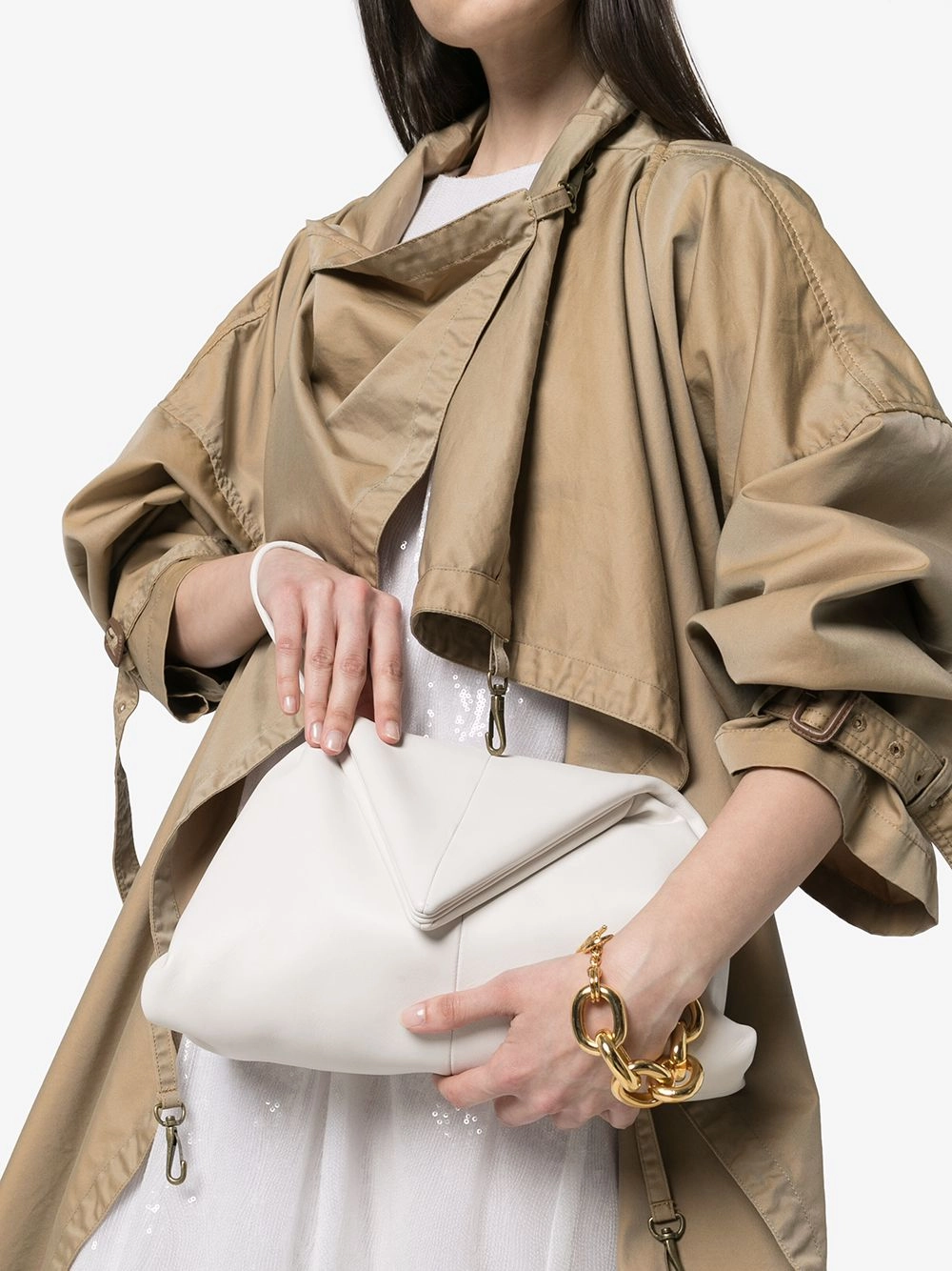 Bottega Veneta BV Trine Leather Clutch Bag - Spring '20 Runway Collection