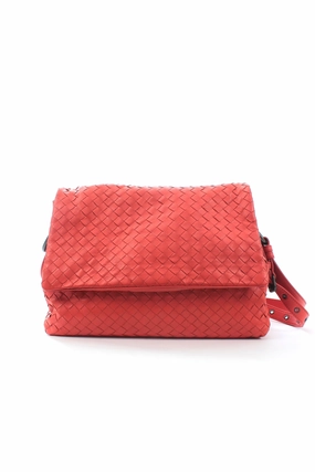 Bottega Veneta Intrecciato Leather Flap Shoulder Bag